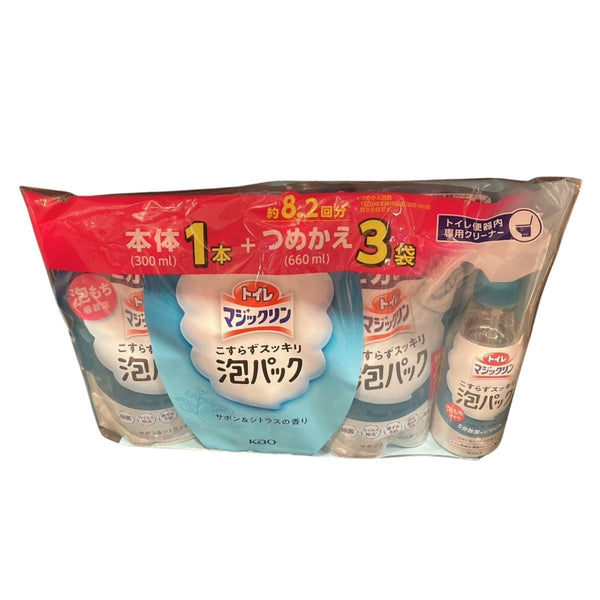 トイレマジックリン 泡パック サボン&シトラスの香り 本体300ml+付替660ml×3 - ナショナルマート通販